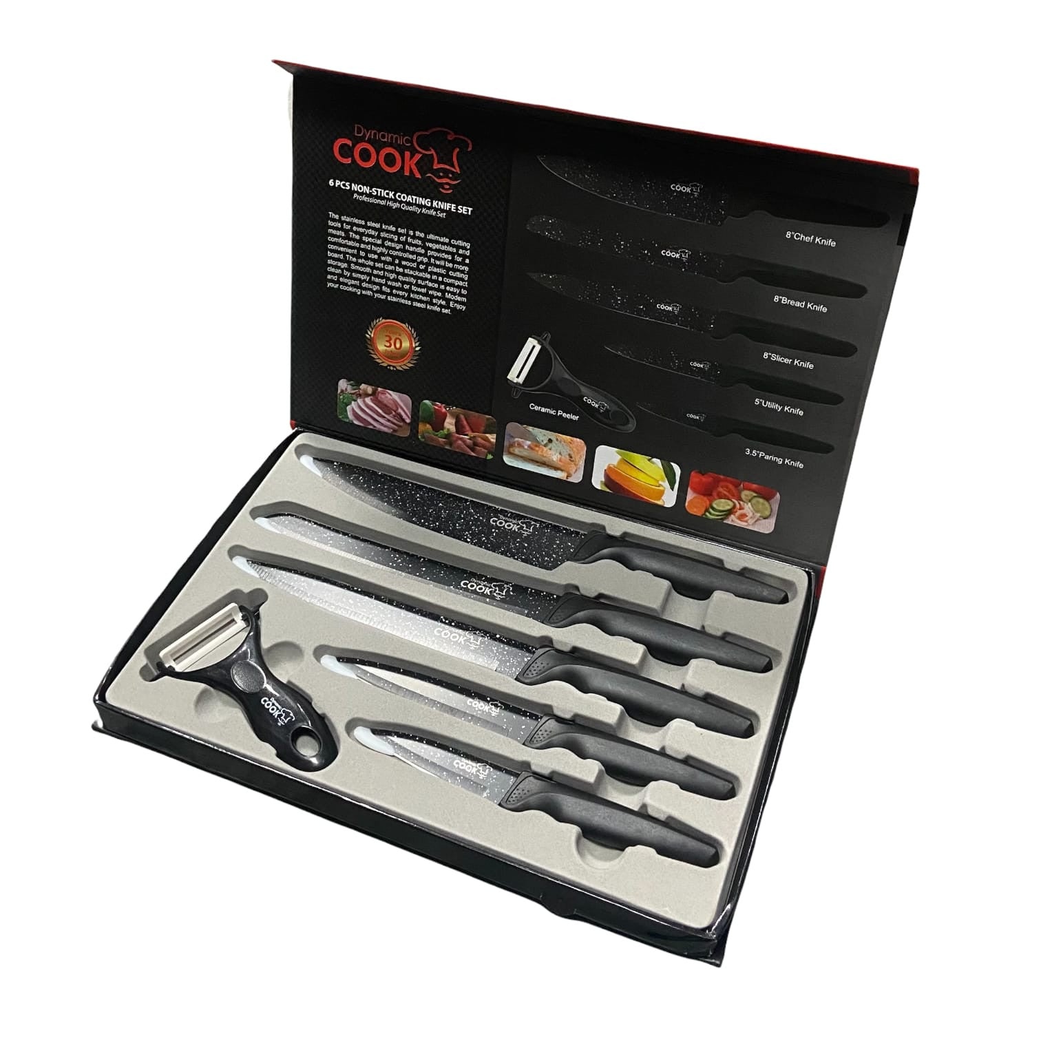 Set de 6 Cuchillos de Acero Inoxidable de Alta Calidad – ¡Corte Perfecto para tu Cocina!